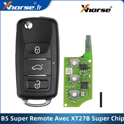 XHORSE XEB510EN B5 Super Remote Télécommande Avec XT27B Super Chip 3 Boutons 5pcs