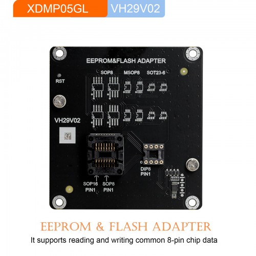 XHORSE Kit d'adaptateurs de deuxième génération XDMP04GL XDMP05GL XDMP06GL XDMP07GL Pour Multi Prog