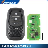 Xhorse XSTO01EN KM38 XM38 Universel Smart Clé Pour Toyota 8A/4D/4A 312MHz - 434MHz Toutes Les Clés Perdues (Chromed Bouton)