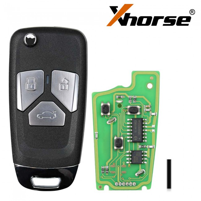 Xhorse XKAU01EN Wire Flip Remote Key Audi Type 3/4 Boutons 5PCS