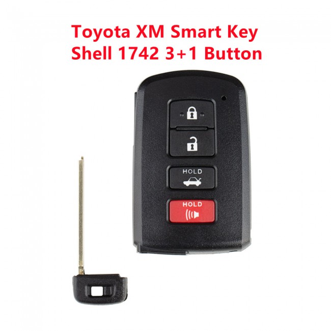 Toyota XM Série Smart Key Shell Coque De Clé 1742 3+1 Bouton 5PCS