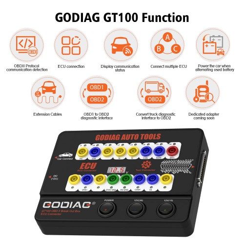 GODIAG GT100 Auto Appareil OBD II Connecteur d'ECU De Boîte de Dérivation Fonctionne Avec Xhorse VVDI2