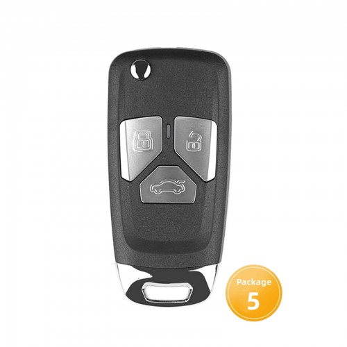 XHORSE XNAU01EN Universel Wireless Remote Key Audi Style Flip With 3/4 Boutons 5pcs