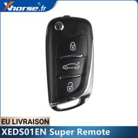 Xhorse XEDS01EN Super Remote DS Type 3 Boutons 5 Pcs pourrait être utilisé pour tous les ID comme super puce