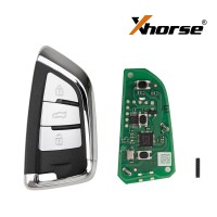 XHORSE XSDFX1EN 3 Boutons Small Knife Style Clé Intelligente Universelle 5PCS Support 4A, 46, 47, 48, 49, MQB48, MQB49
