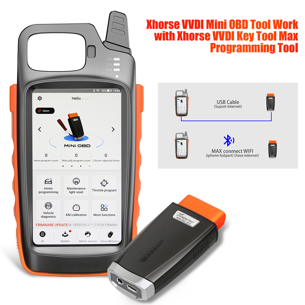 VVDI MINI OBD Tool Work with VVDI Max display